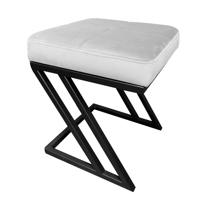 Atos ZETA LOFT zsámoly, világosszürke, 37x37x42cm, modern design