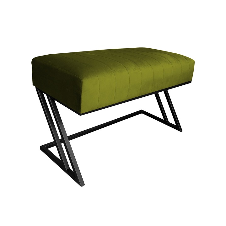 Atos zsámoly pad, bársony, zöld