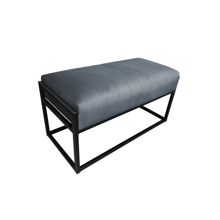 Kaya Atos BL14 zsámolypad, bársony, szürke