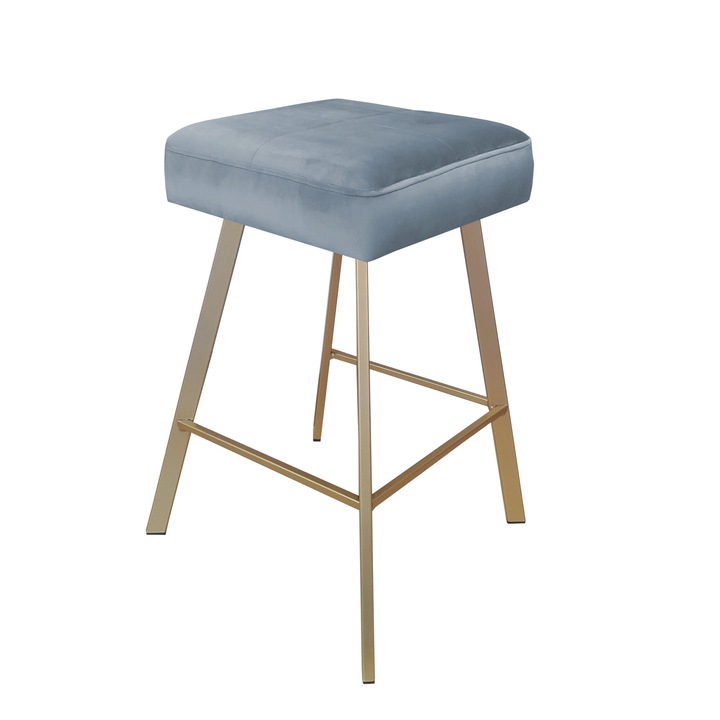 Bárszék, Atos, MAX modell, szürke-kék, 70x43cm, 2 db-os készlet