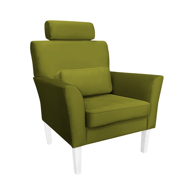 Denver fotel, Atos, zöld, párnával, méretei 81x72x99cm