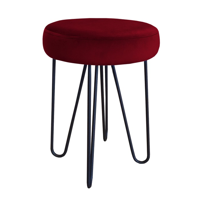 Atos HAIRPIN zsámoly, fekete/piros lábú, MG31, fém/bársony talp