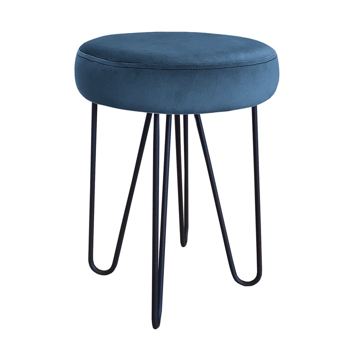 Atos Venus zsámoly, 49x35x35cm, bársony kárpit/fém talp