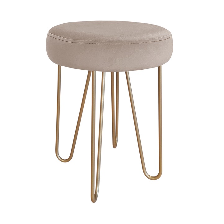 Atos Venus zsámoly, bársony kárpitozás, bézs, 49 cm