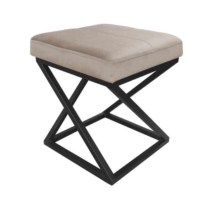 ZOA LOFT zsámoly, Atos, szürke, 37x37x42cm, modern design