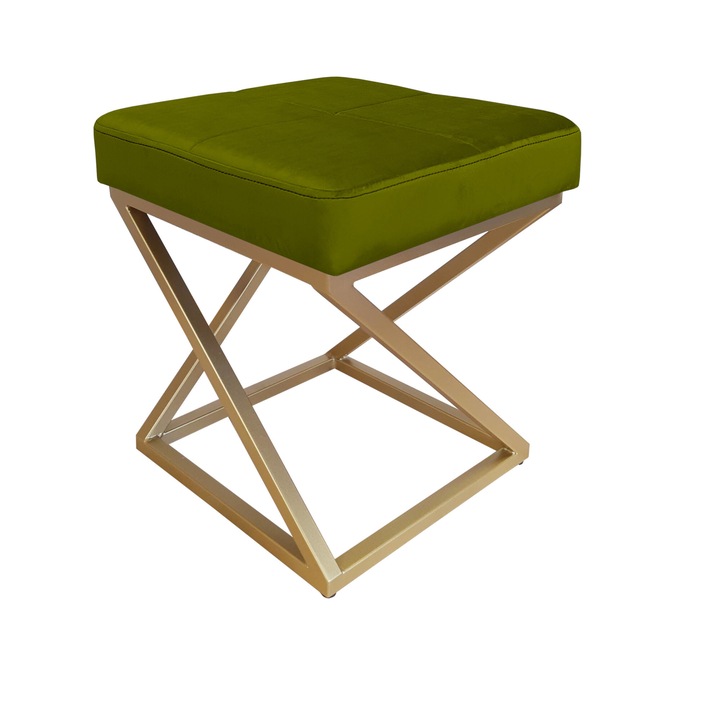 Atos ZOA LOFT zsámoly, Z betűs kivitel, arany felső, 37x37x42cm, kék