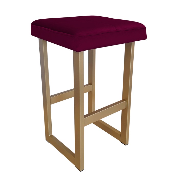 Табуретка Atos, ALEX, Кадифе, 75см, златна основа MG02
