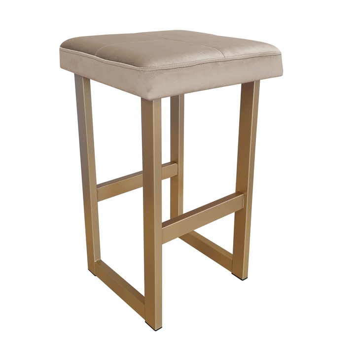 Табуретка Atos, ALEX, Кадифе, 75см, златна основа MG09