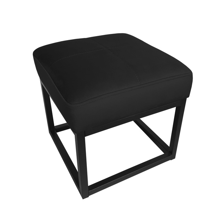 Atos zsámoly, MAX LOFT, fekete, 36x36x34cm