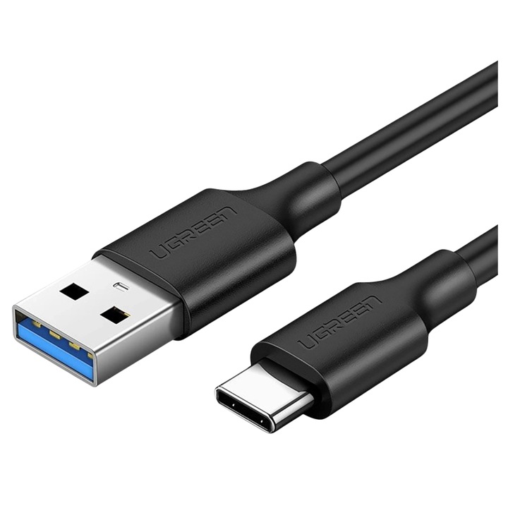 Cablu Ugreen US184 USB-A 3.0 / USB-C 3A 1.5m - negru