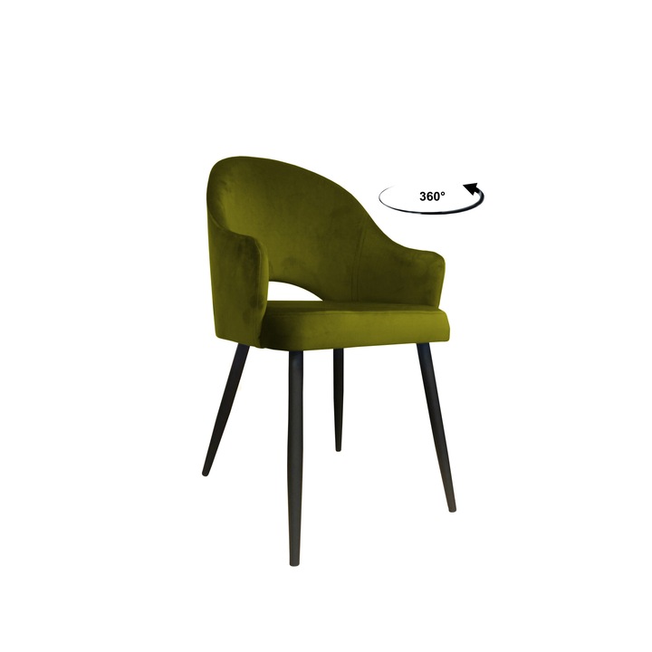 Bársony forgószék, Atos, fekete talp, BL75