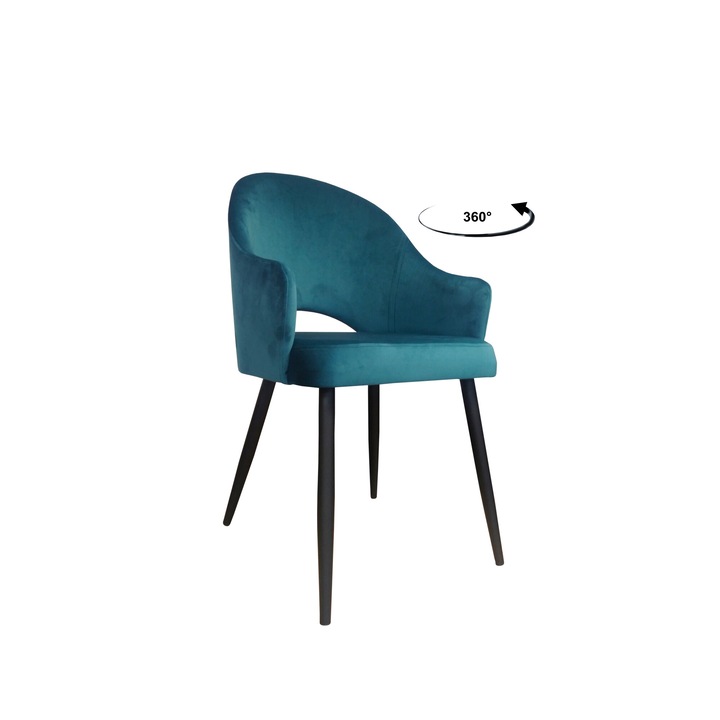 Bársony forgószék, Atos, fekete talp, MG20