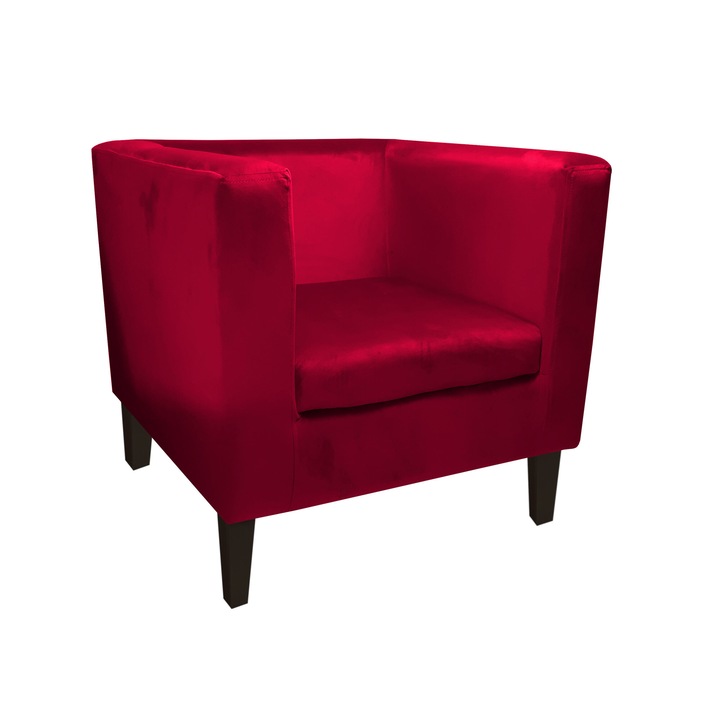 Monaco karosszék, bársony, 67x68x70 cm, bordó