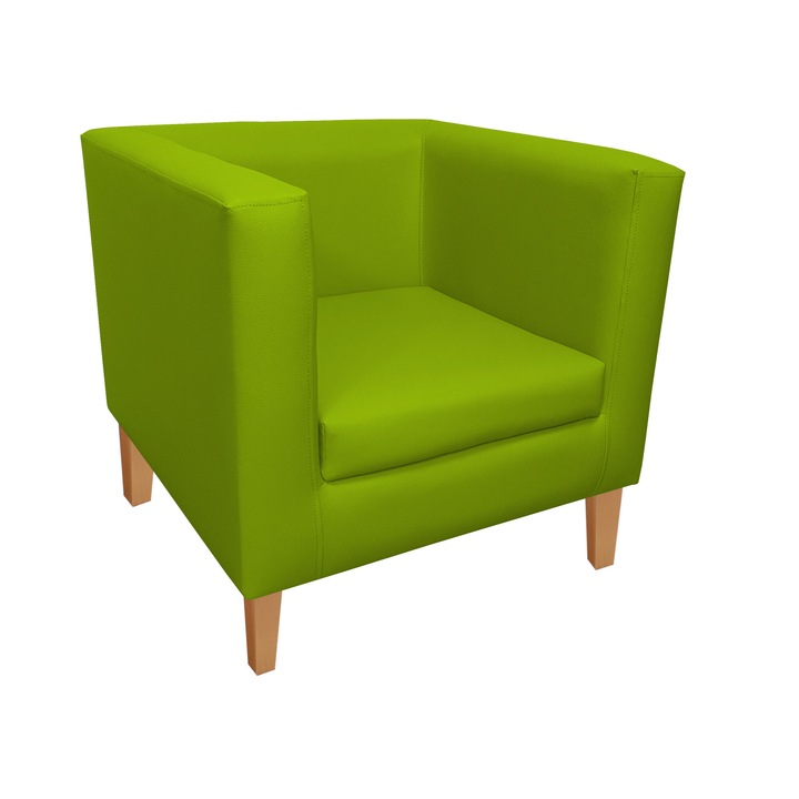 Monaco fix fotel, műbőr, 67x68x70 cm, lime zöld