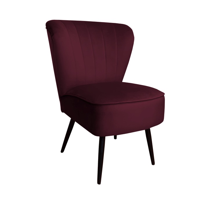 PRL fix fotel, Atos, bársony, 62x75x85 cm, lila