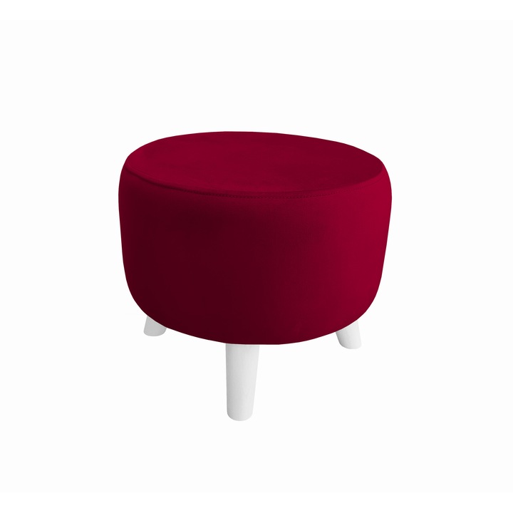 Atos szék, piros, 40x40x36 cm, fehér lábak