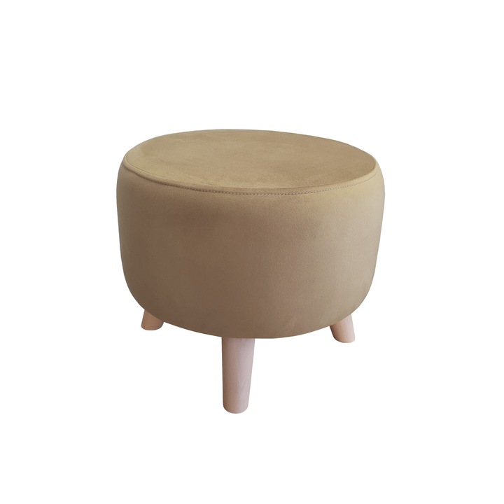 Atos zsámoly, MG06, 40x40x36cm, bársony anyagú, 4 db fa láb készlet