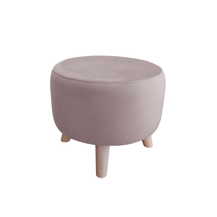 Atos szék, MG55, rózsaszín szürke, 40x40x36 cm, fa lábak