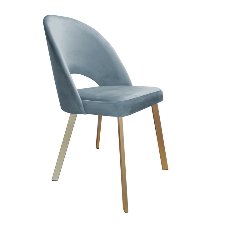 Стол Atos Polo, сиво-син, размери 53x64x87см