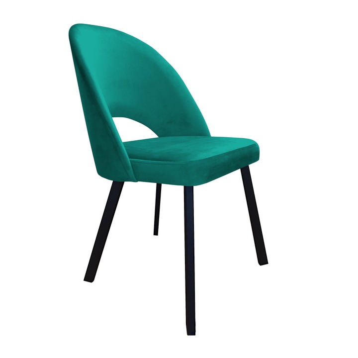 Pólószék, Atos, türkiz, 87x53x64cm, MAGIC VELVET anyag