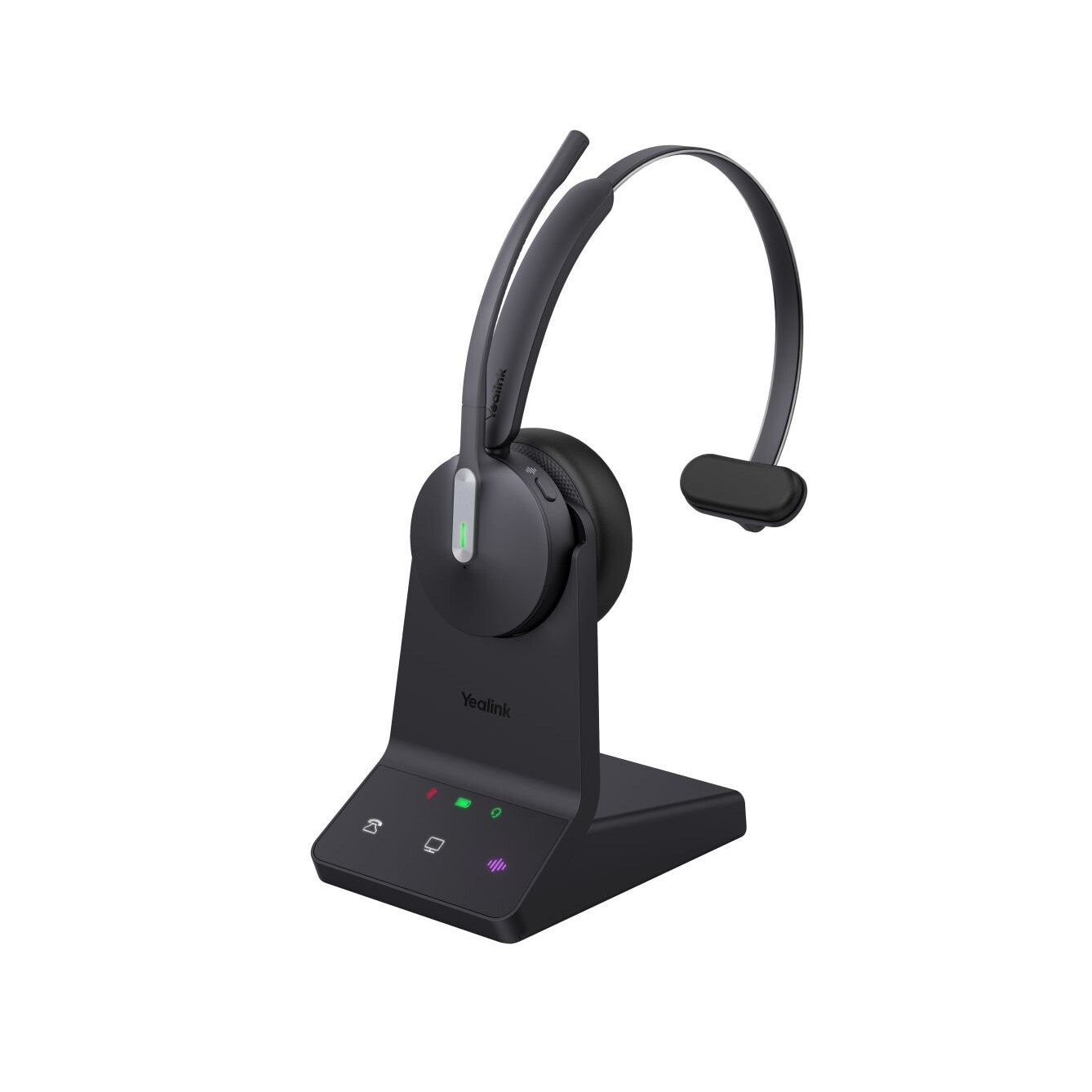 Casti wireless Yealink WH64 Mono UC DECT, microfon, negru