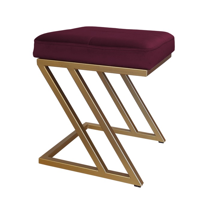 Atos ZETA LOFT zsámoly, bársony, arany, 37x37x42cm