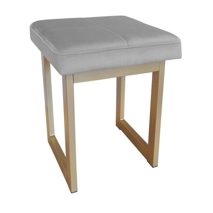 Atos zsámoly, 45cm, szürke, arany alap, Magic Velvet anyagú, stabilitás készlet