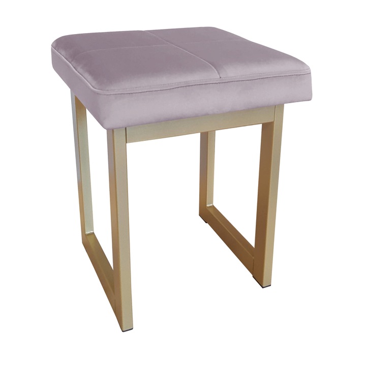 Atos zsámoly, 45cm, arany alap, szürke Velvet ülőke