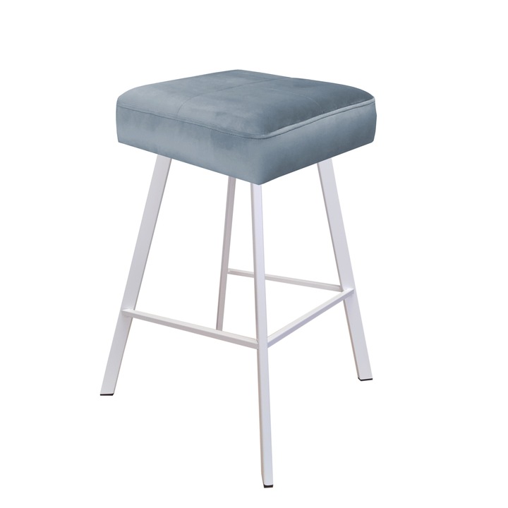 Bárszék, Atos, Max modell, szürke-kék, 70x43cm