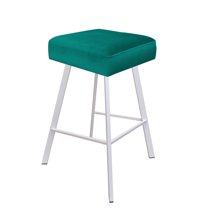 Бар стол, Atos, модел MAX, тюркоаз, 70x43см, комплект от 2 бр.