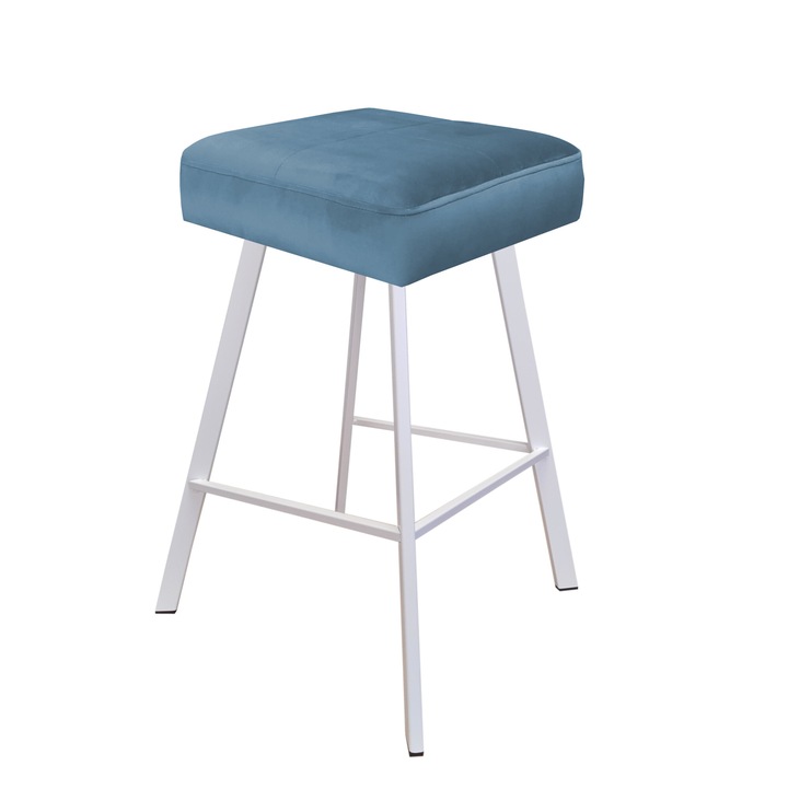 Bárszék, Atos, MAX modell, MAGIC VELVET anyagú, kék, 70cm