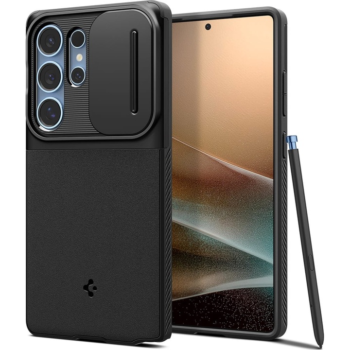 Spigen Optik Armor Case за Samsung Galaxy S25 Ultra, черен