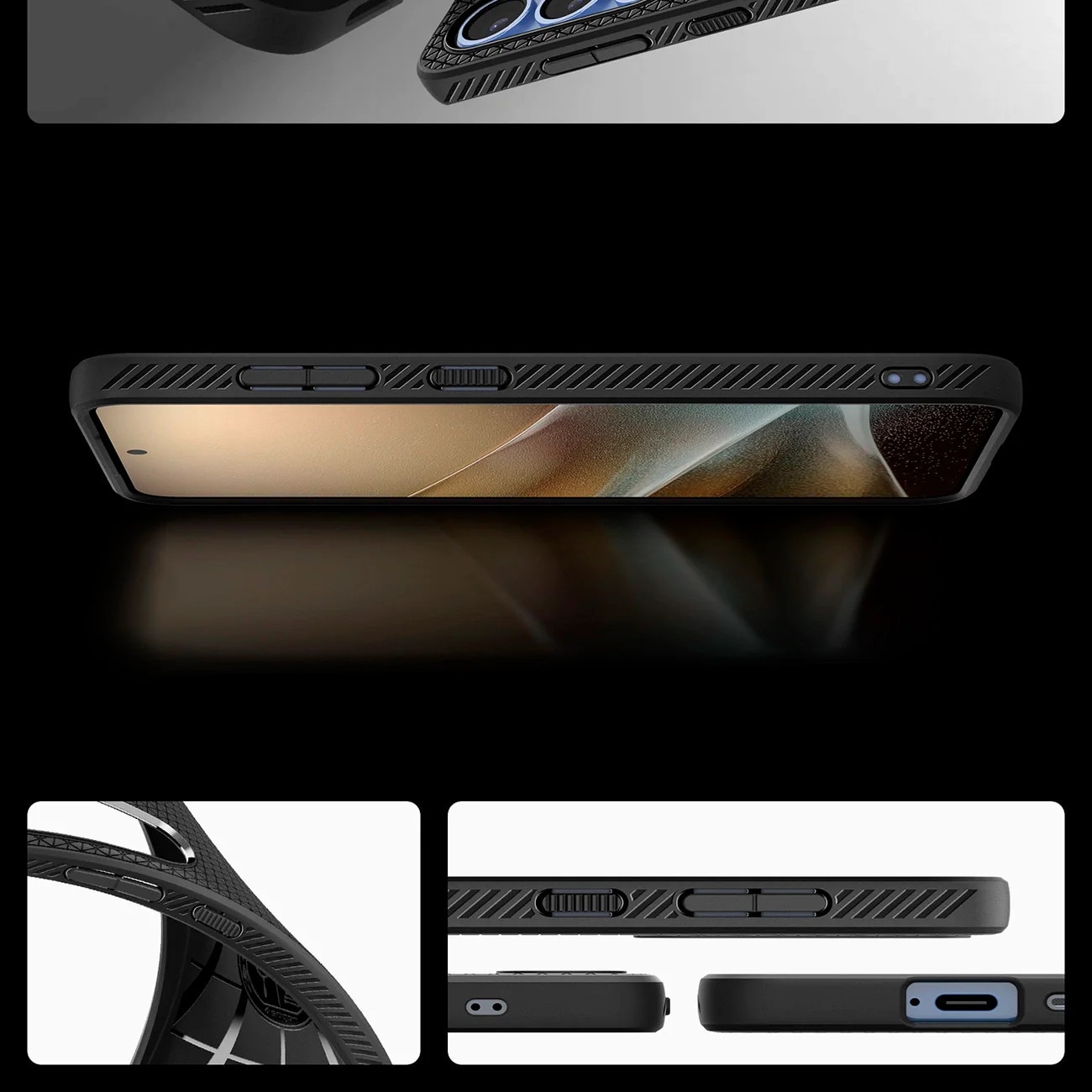Carcasa Spigen Liquid Air compatibila cu Samsung Galaxy S25 Matte Black