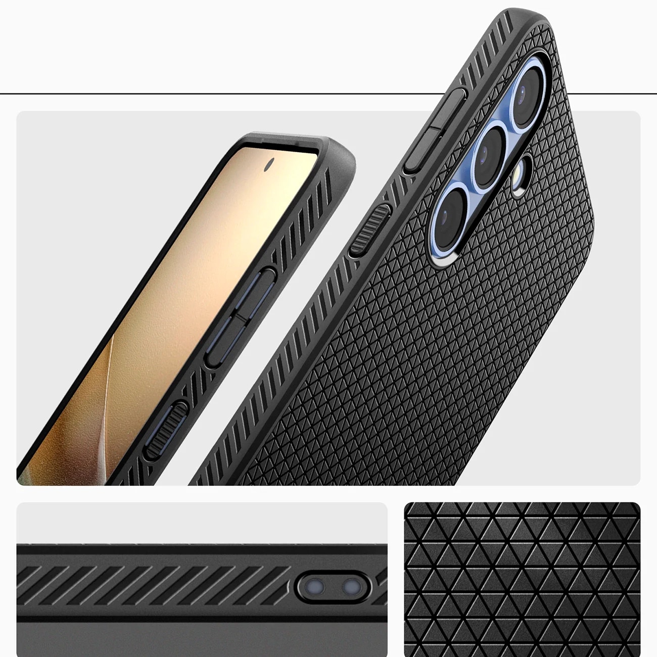 Carcasa Spigen Liquid Air compatibila cu Samsung Galaxy S25 Matte Black