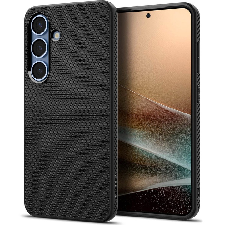 Калъф, Spigen Liquid Air, Samsung Galaxy S25, Черно