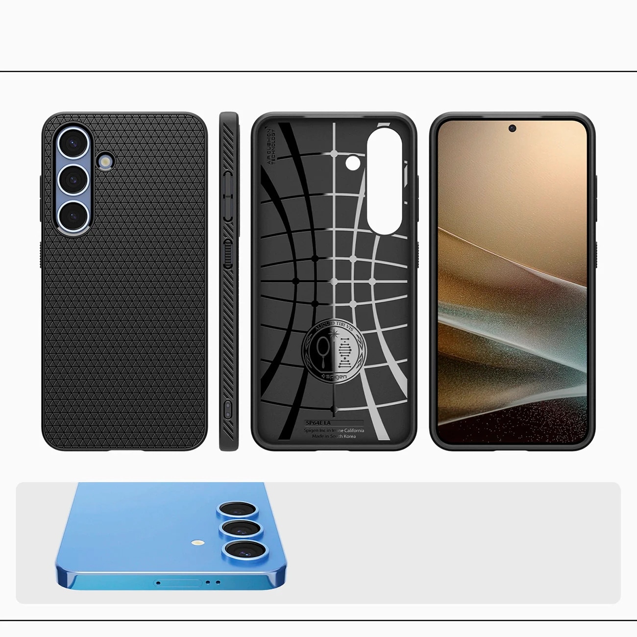 Carcasa Spigen Liquid Air compatibila cu Samsung Galaxy S25 Matte Black