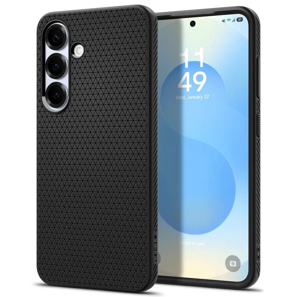 Carcasa Spigen Liquid Air compatibila cu Samsung Galaxy S25 Matte Black