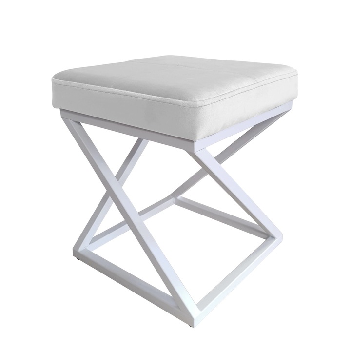 Atos ZOA LOFT zsámoly, fehér, 37x37x42cm