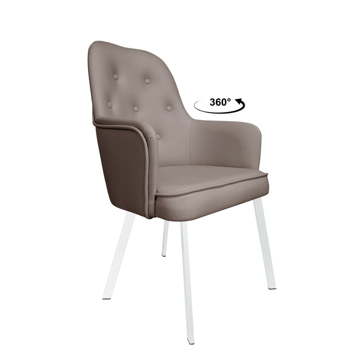 Стол Atos SARA, сив, 98x65x56см