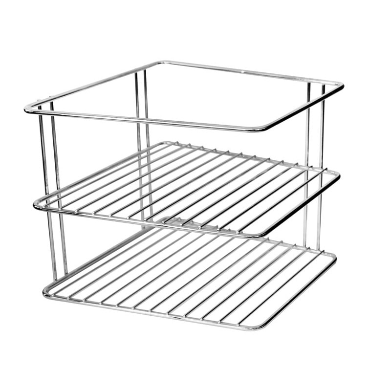 Uscator pentru tacamuri si farfurii 3 nivele ungi crom PRESTIGE 48x37x25cm MN0145107