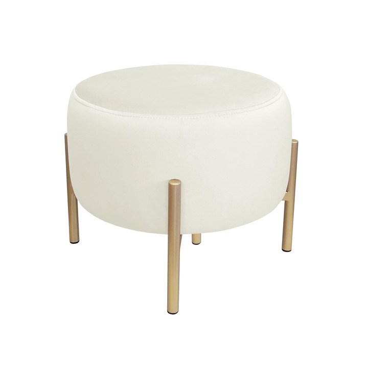 Табуретка Atos OLA LOFT, кремав, 40x40x38см, метал, златист