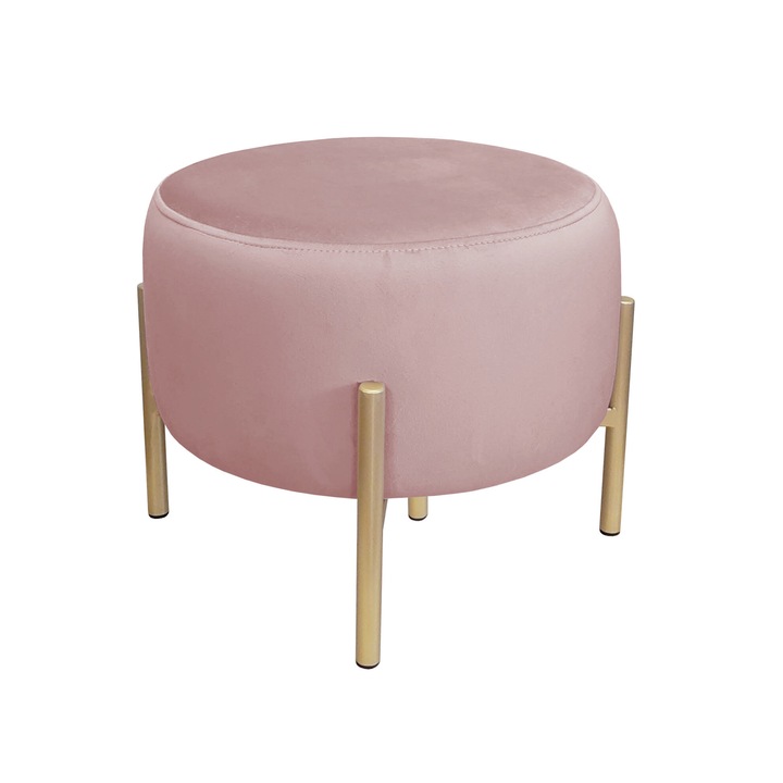 Atos OLA LOFT puff, érdekes design, arany fém, 40x40x38cm