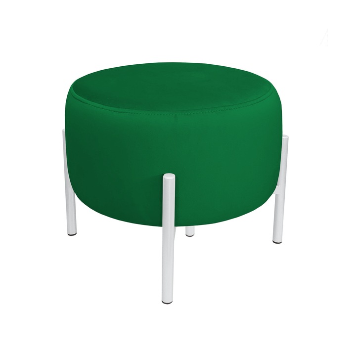 Atos OLA LOFT табуретка, зелена, 40x40x38см, със златиста метална конструкция