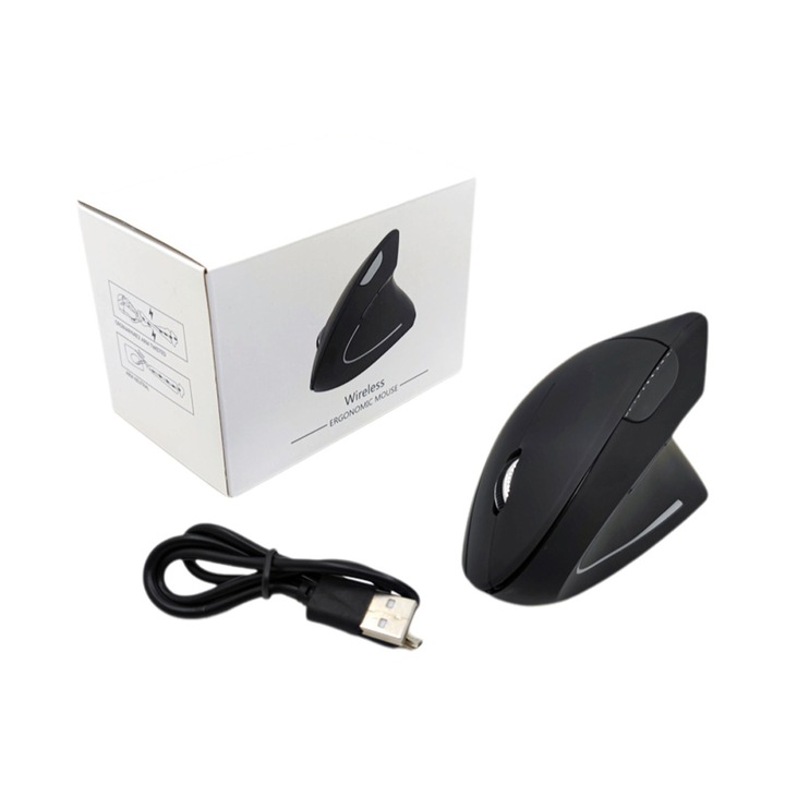 Мишка Zeaicos, двойно зареждане, Bluetooth 0, оптичен сензор 1200dpi, черна, голям размер