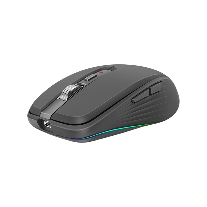 Мишка Zeaicos двоен режим Bluetooth 1, 2400dpi, черна, 10x6.5x4см