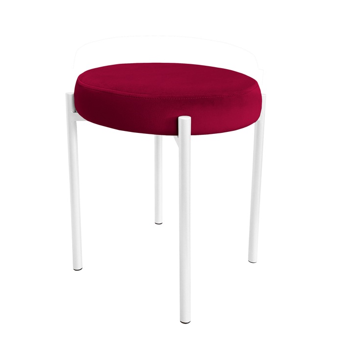 Бар стол, Atos, Метал/Кадифе, 47см