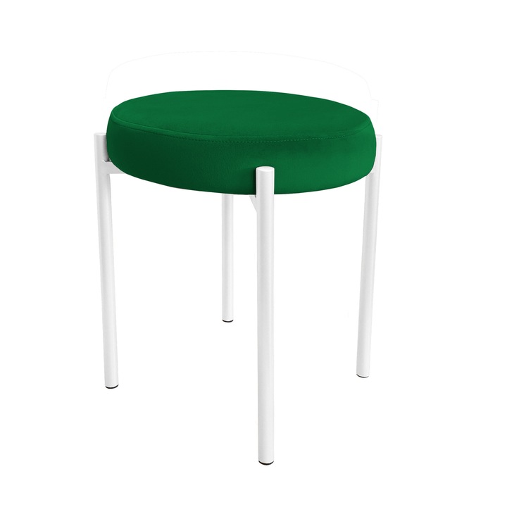 Бар стол, Atos, Метал/Кадифе, 47см