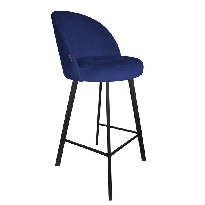 Bárszék, Atos, fém/bársony, 95 cm