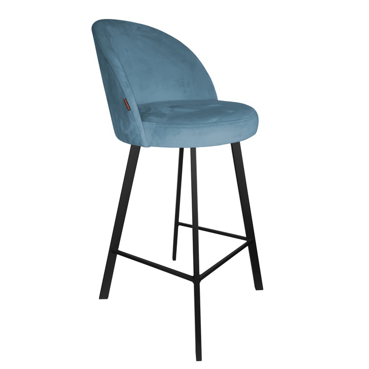 Bárszék, Atos, fém/bársony, 95 cm