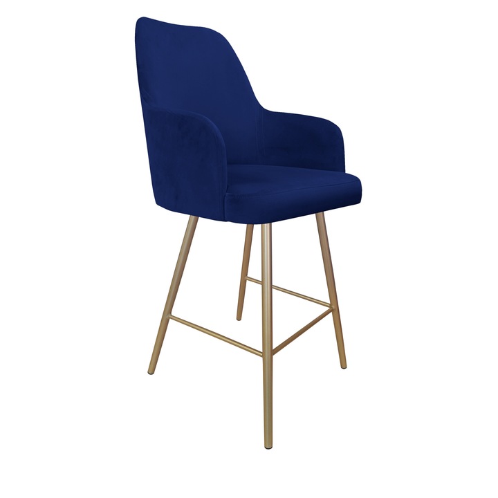 Bárszék, Atos, fém/bársony, 108cm